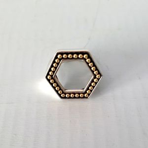 LAGOS Two-Tone Hexagon Signet Ring